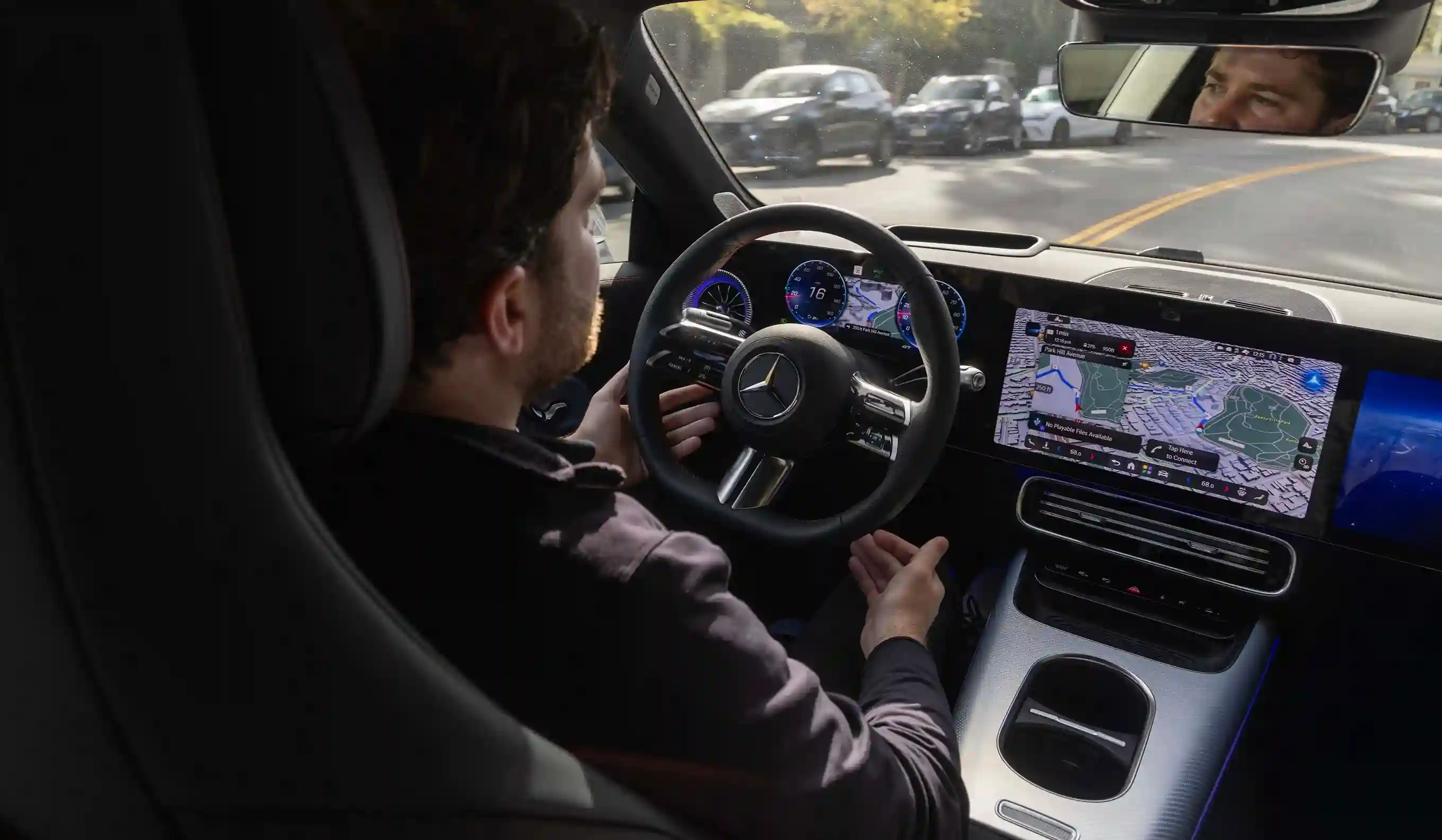 Mercedes-Benz interior with Nvidia-powered self-driving system