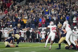 Montana State Bobcats players celebrate during the FCS national championship game.