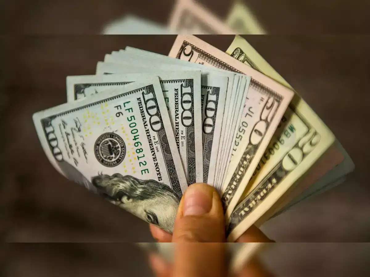 Person holding a fan of $100 bills.